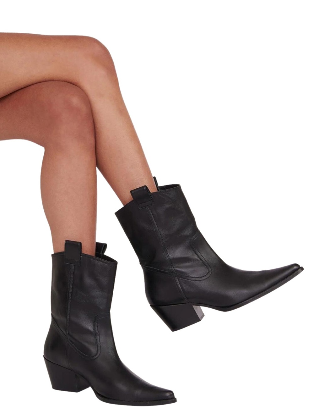 STAUD Black June Leather Boots